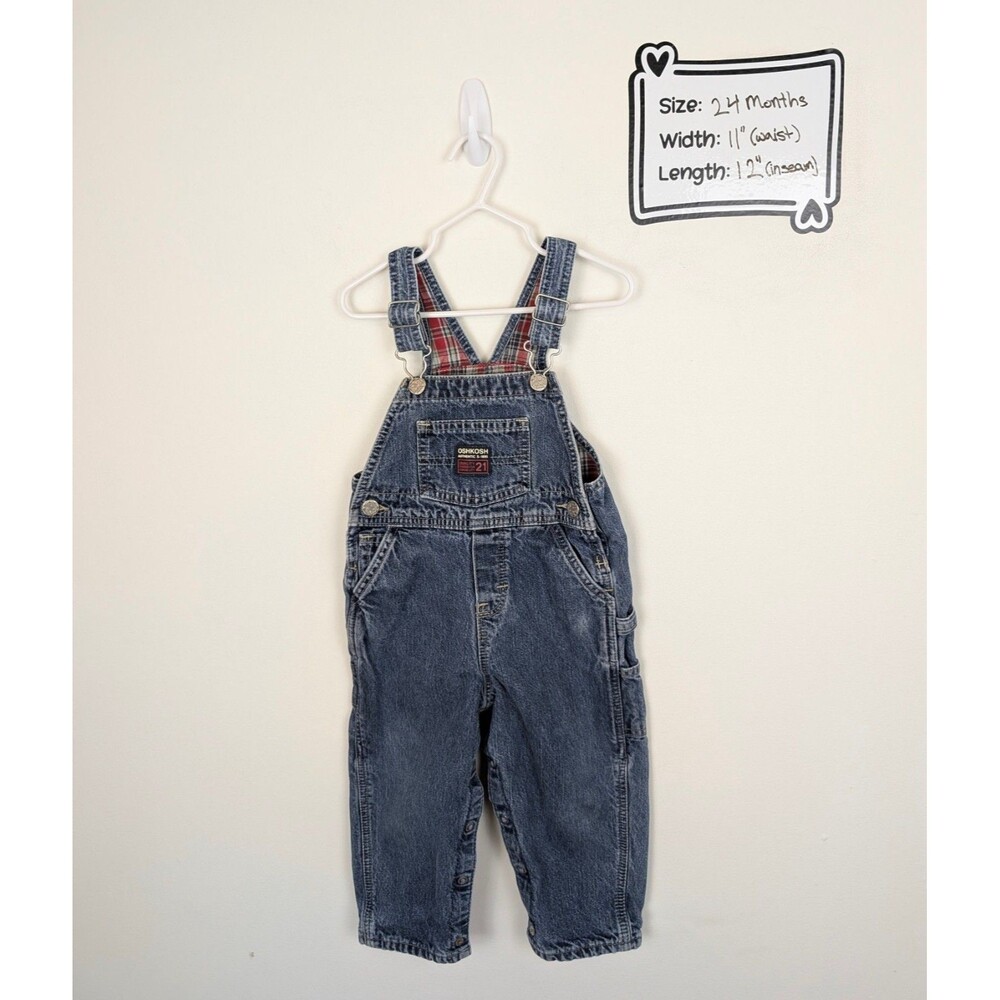 Oshkosh B’gosh Baby Classic Vintage Denim Overalls 24M